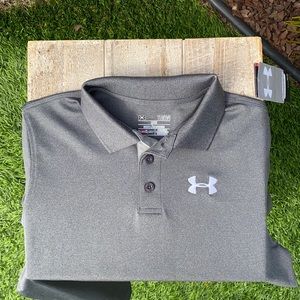 NWT Under Armour heat gear shirt. Size-YLG Color-gray